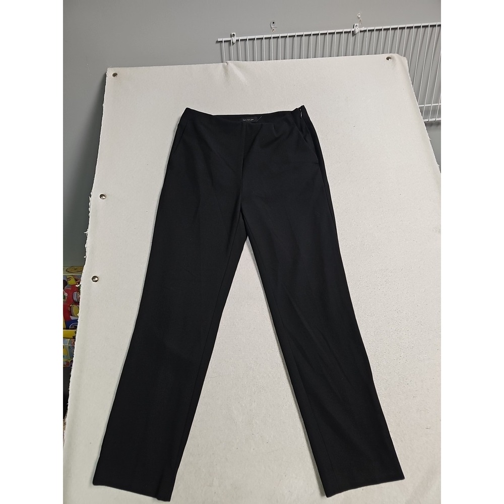 Anne Klein Womens Black Side Zip Ankle Pull-On Ankle Pants Size 4 Pockets